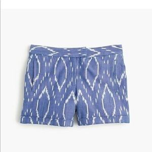 J Crew Size 00 Ikat Shorts